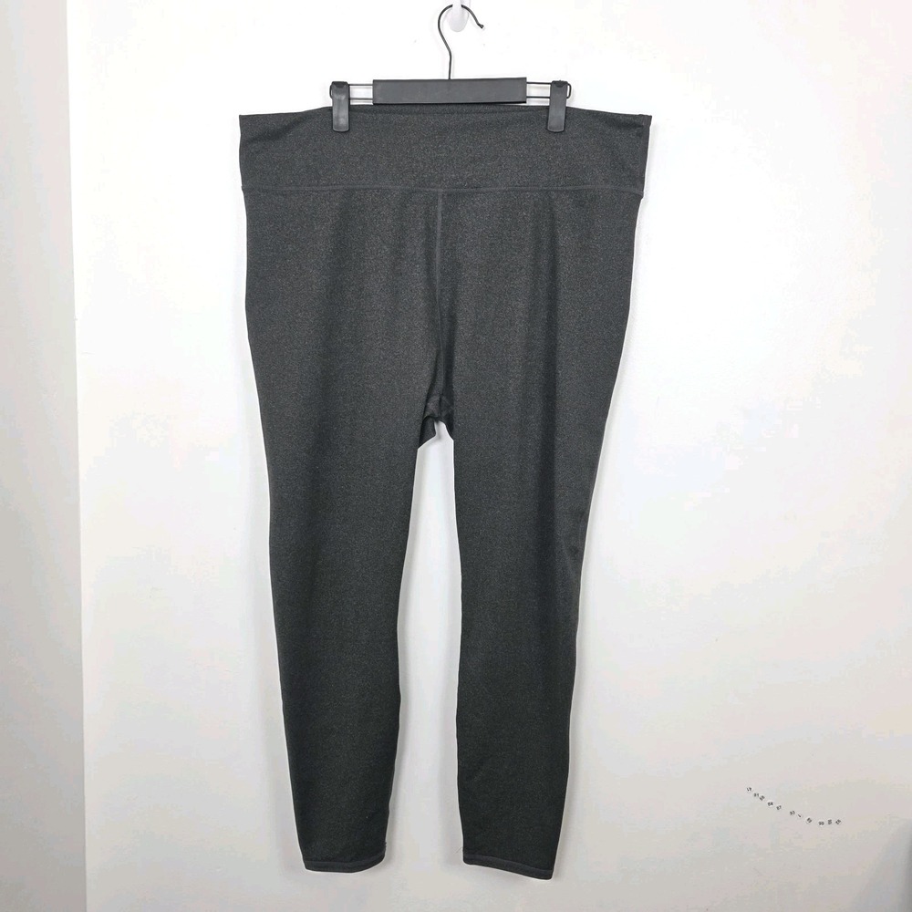 Fabletics Heathered Gray Stretchy High Waisted Athletic Fitness Leggings Sz 2XL